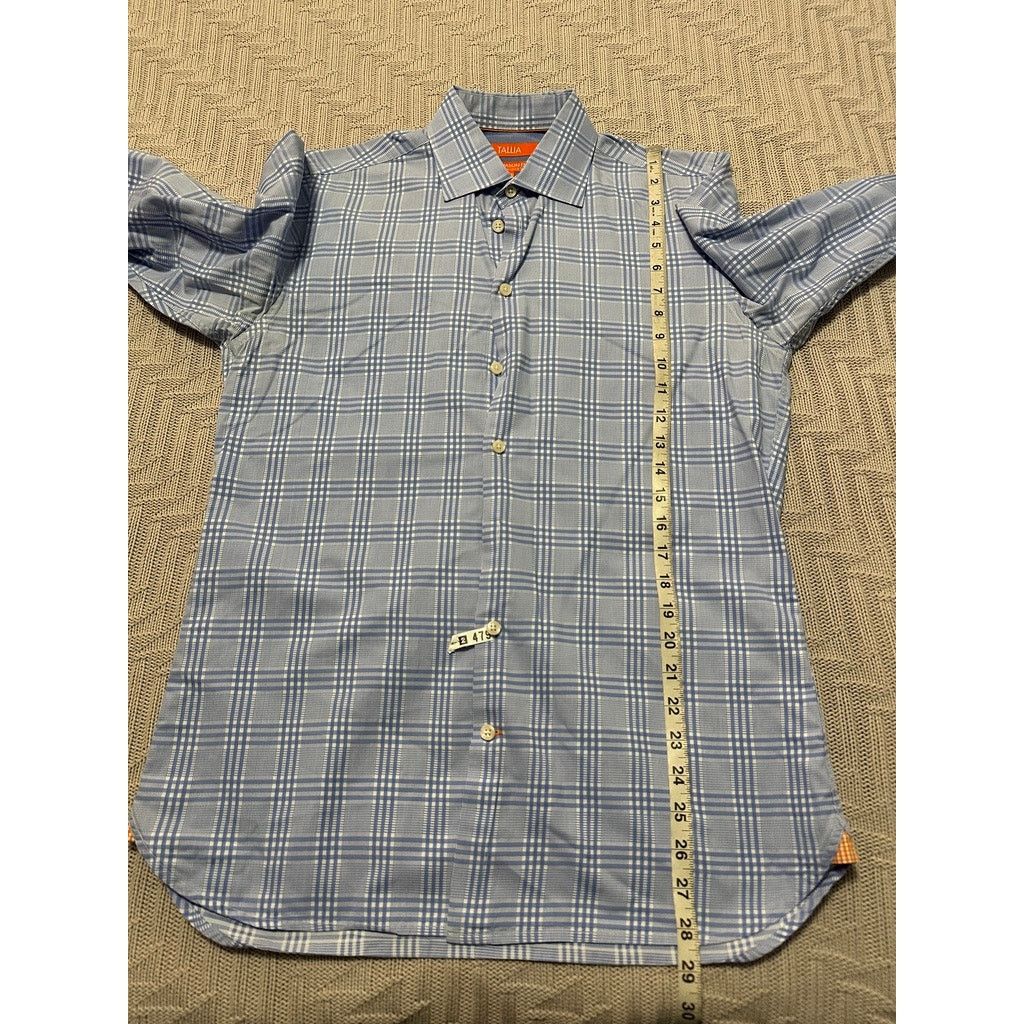 Tallia Tallia blue plaid the Mason fit button down size 15.5 Size US M / EU 48-50 / 2 - 8 Thumbnail