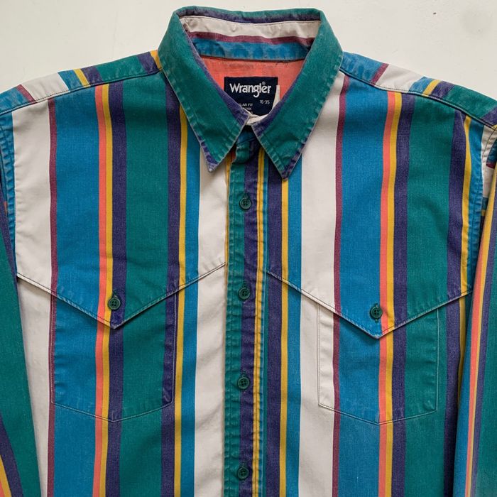 Vintage Vintage 90s Wrangler USA Brushpopper Heavy Western Shirt | Grailed