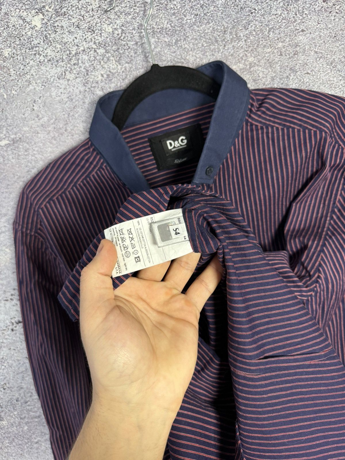 Designer × Dolce & Gabbana × Vintage Vintage Dolce Gabbana Striped Shirt button up y2k oldmoney Size US L / EU 52-54 / 3 - 9 Thumbnail