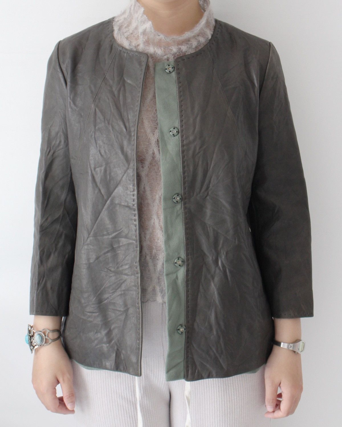 Japanese Brand 2000S IZZAT BABA LEATHER JACKET Size M / US 6-8 / IT 42-44 - 1 Thumbnail
