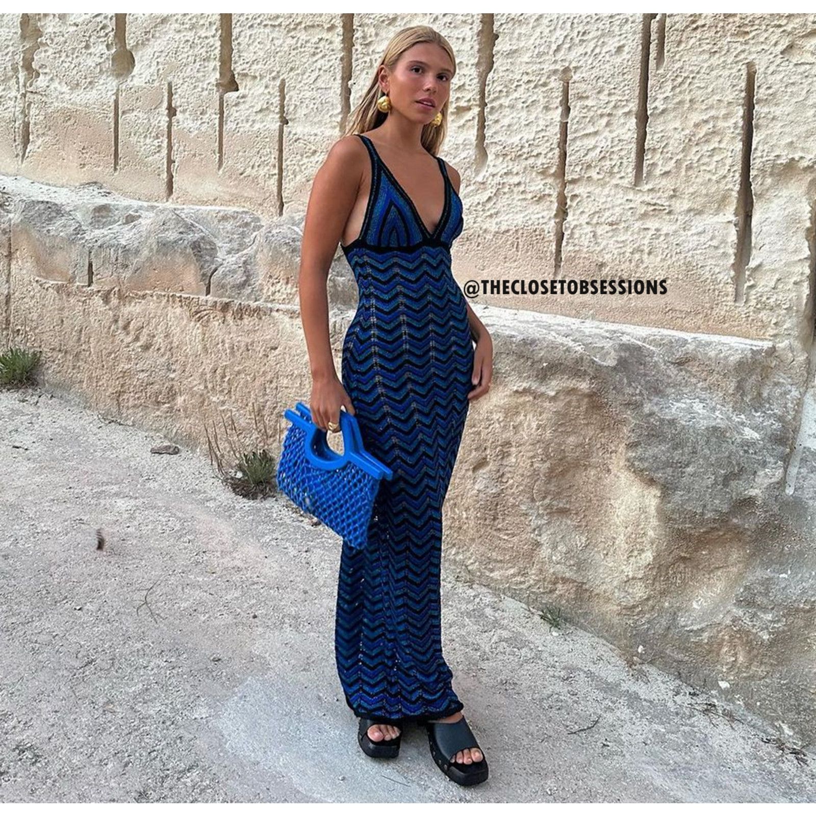 Mango RARE! MANGO BLOGGER FAVE! Fitted Metallic Maxi Dress NWT Size XL / US 12-14 / IT 48-50 - 12 Thumbnail