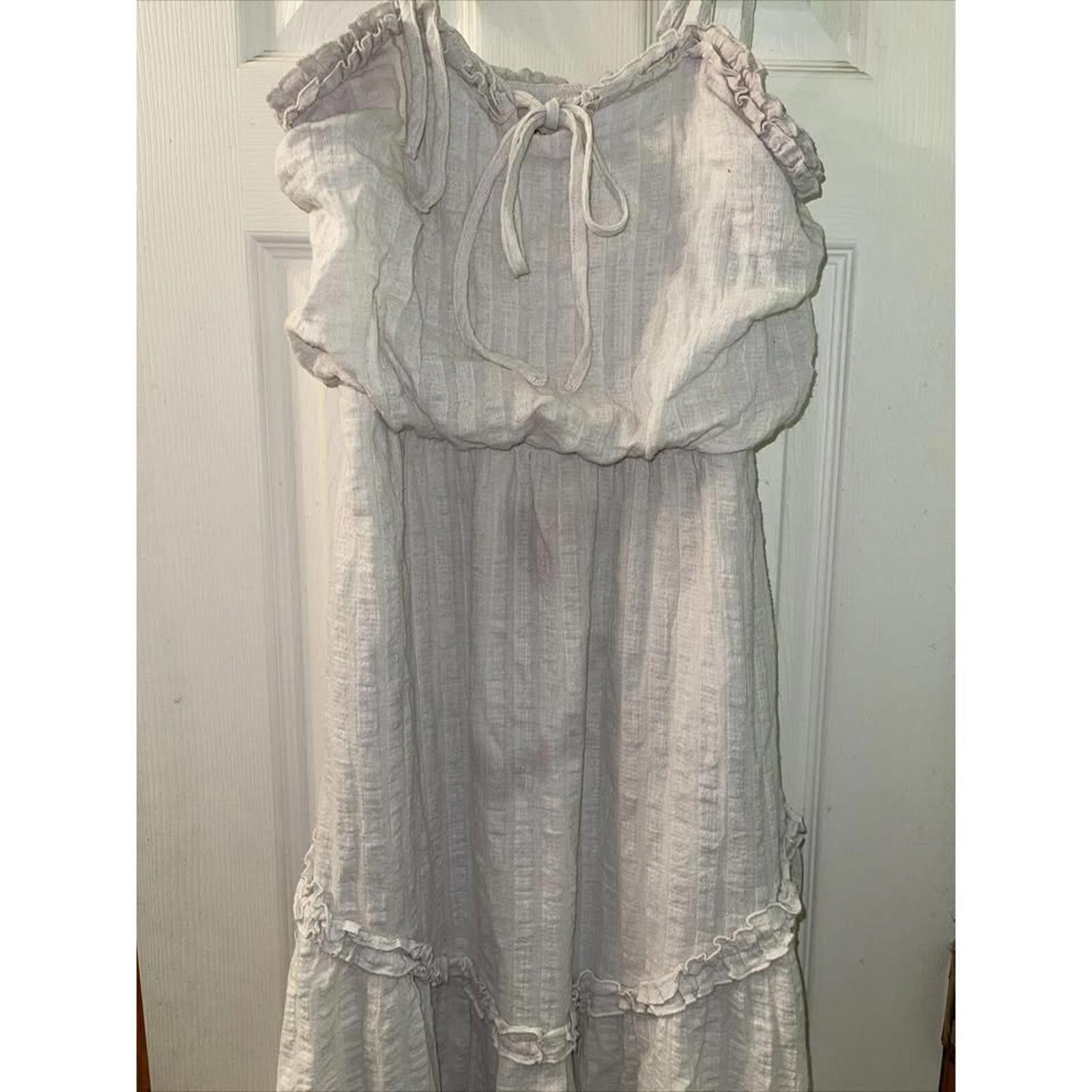 Other Listicle Isla Lightweight Cotton Tiered Dress. Off White Size S / US 4 / IT 40 - 3 Thumbnail