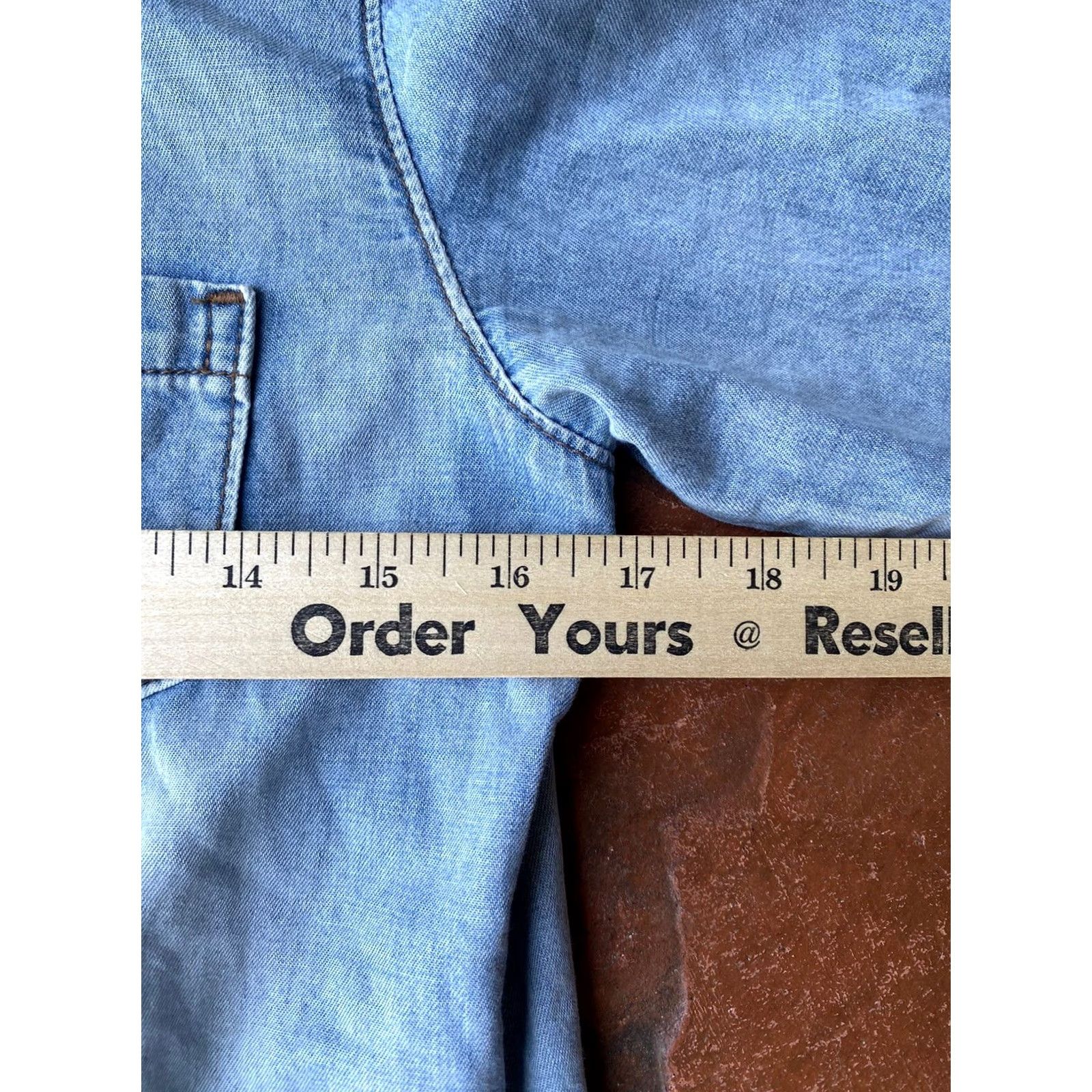 Cult Of Individuality VINTAGE Cult of Individuality Women's Full Zip Pearl Snap Long Sleeve Denim Shirt Small Denim Shirt Women’s Short Sleeve? Wait. Size S / US 4 / IT 40 - 8 Thumbnail