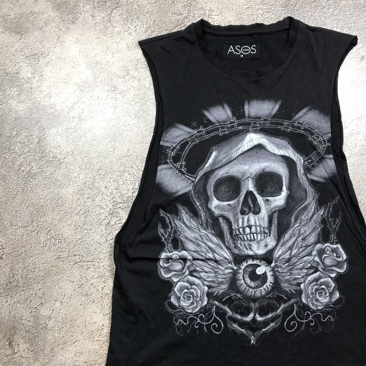 Vintage Vintage 90s Skull Graphic Tank Top Y2K Goth Streetwear M Size US M / EU 48-50 / 2 - 2 Thumbnail