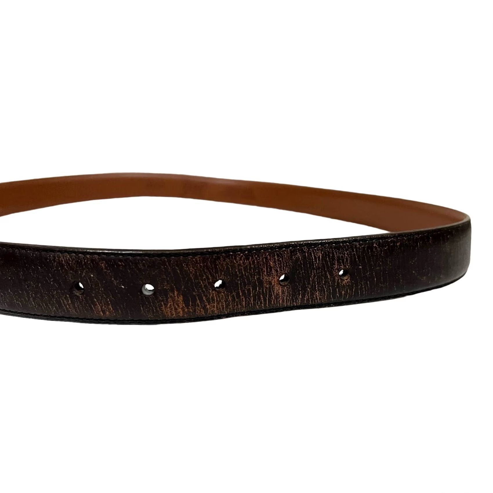 Brooks Brothers Brooks Brothers 346 Belt Dress Belt Leather Men 42 Dark Brown Size 42 Brown Men Belt Size 42 - 3 Thumbnail