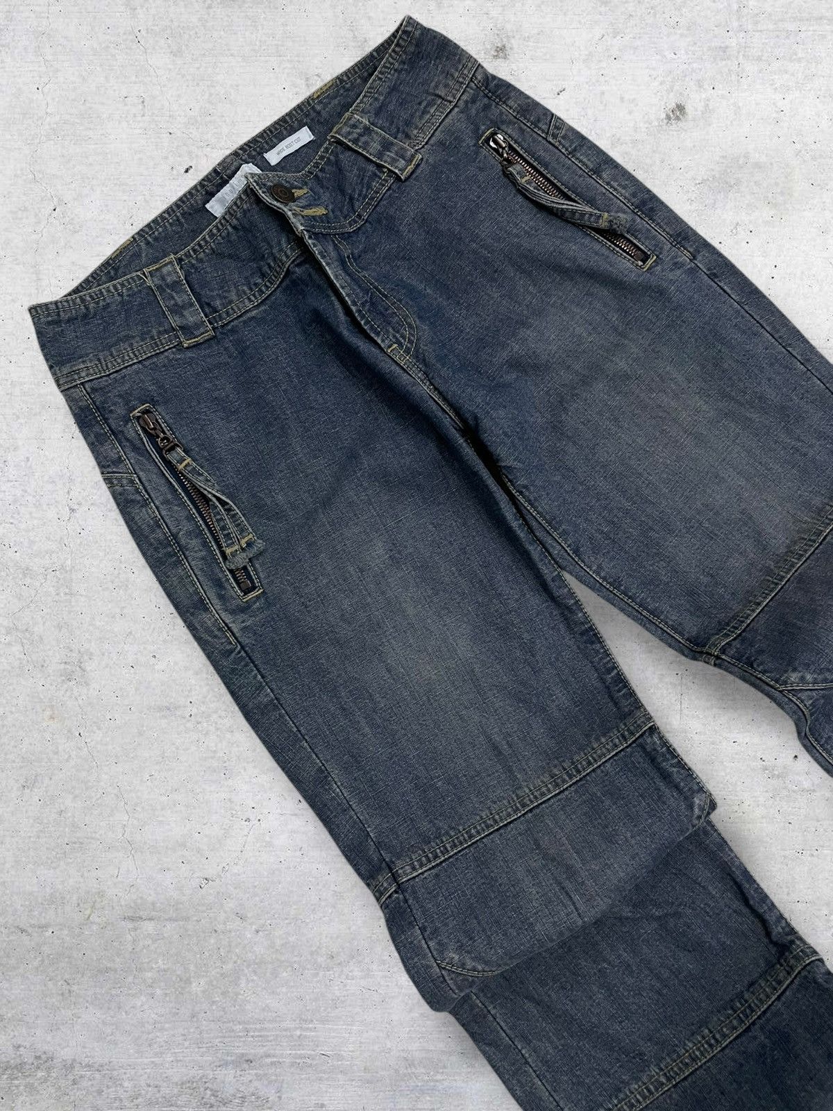 If Six Was Nine VINTAGE INPRIME 90S JAPAN UTILITY FLARED RETRO WORKWEAR JEAN Size US 27 - 7 Thumbnail