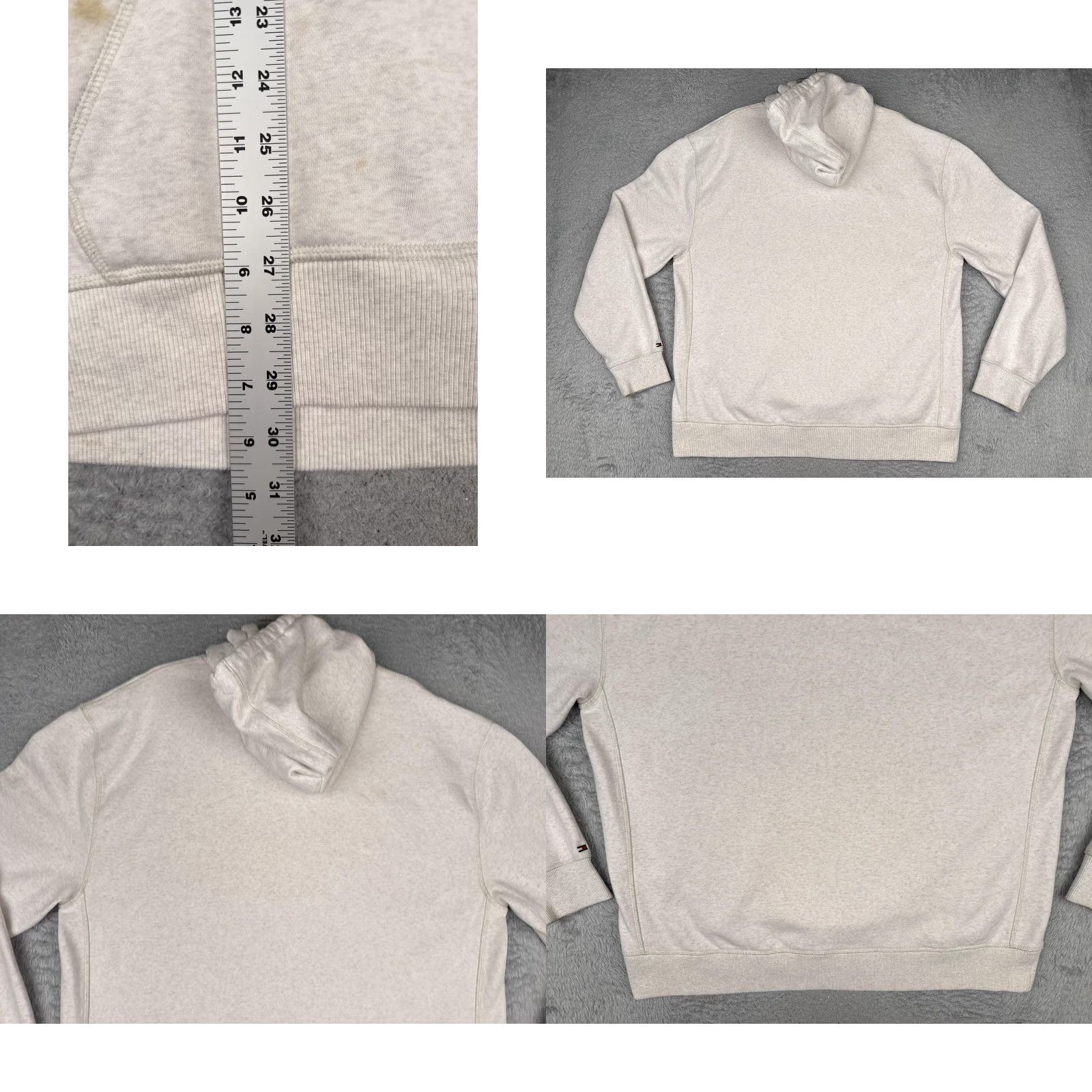 Tommy Hilfiger Tommy Hilfiger Sweater Hoodie Womens XXL Beige Colorblock Logo Jersey Pullover Size XXL / US 16-18 / IT 52-54 - 9 Thumbnail