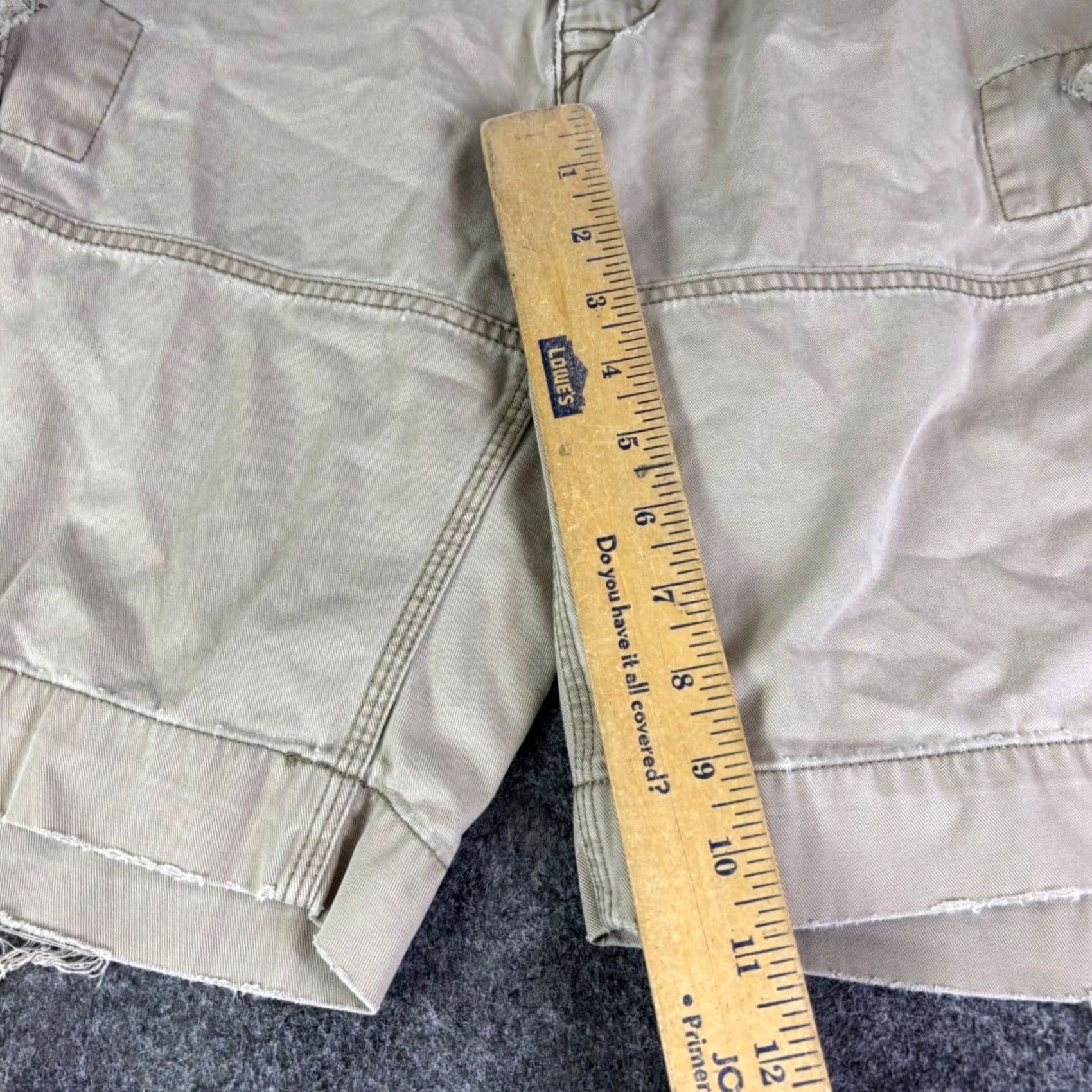 Polo Ralph Lauren Polo Ralph Lauren Mens Cargo Shorts Tan Khaki Distressed Frayed Hem Size 36 Size US M / EU 48-50 / 2 - 4 Thumbnail