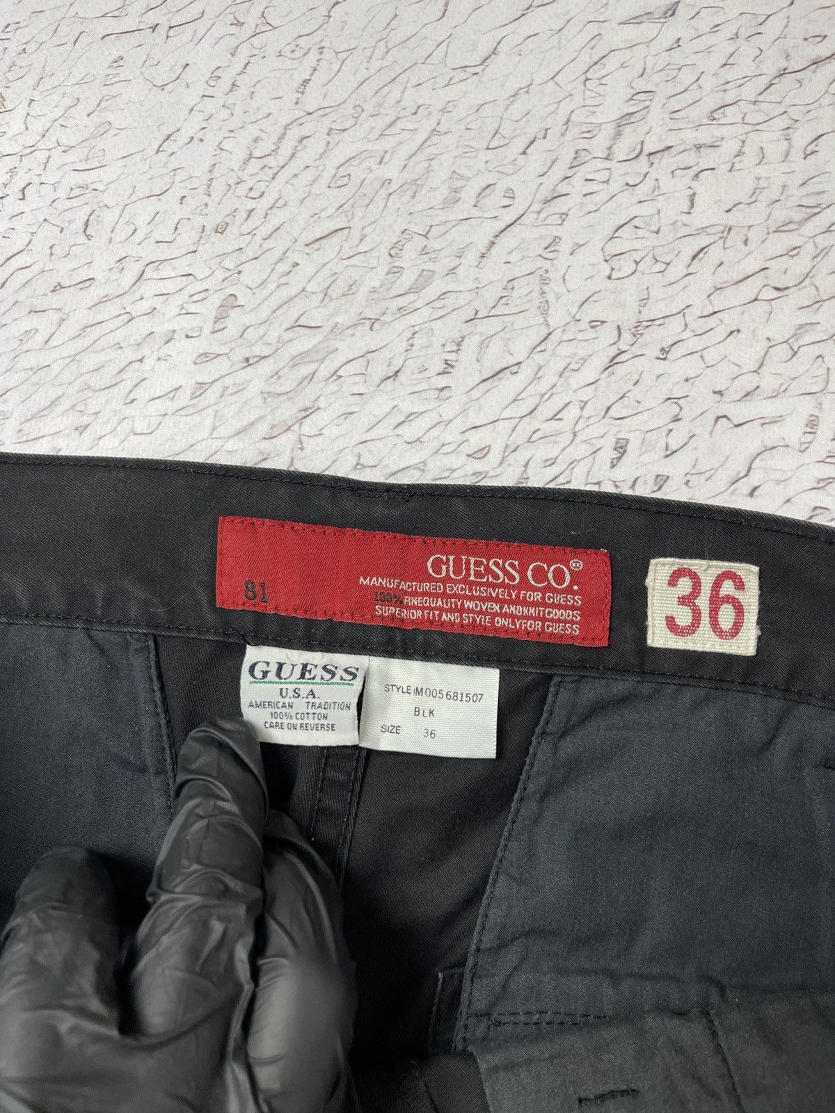 Guess × Vintage Guess USA vintage black faded utility cargo wide pants Size US 36 / EU 52 - 13 Thumbnail
