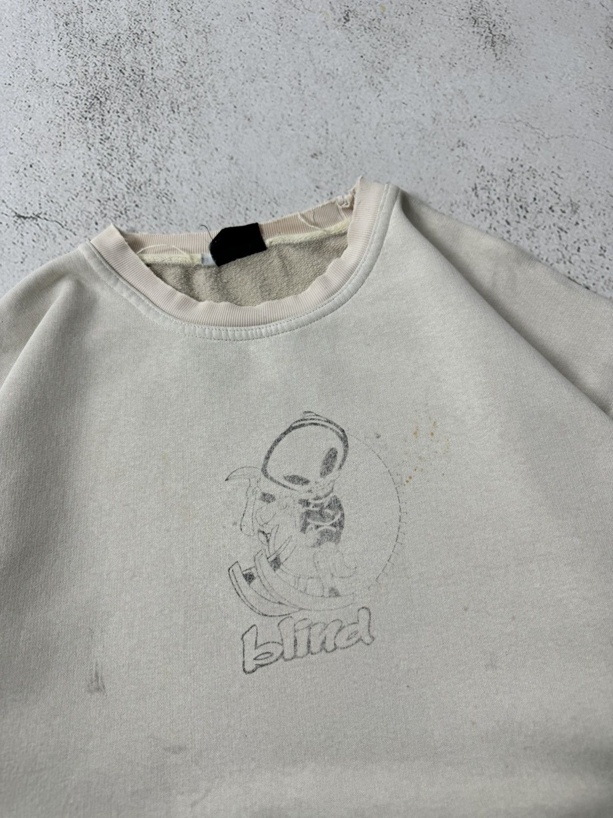 Stussy × Vintage Blind Vintage True Faded Trashed Sweatshirt Size US XL / EU 56 / 4 - 8 Thumbnail