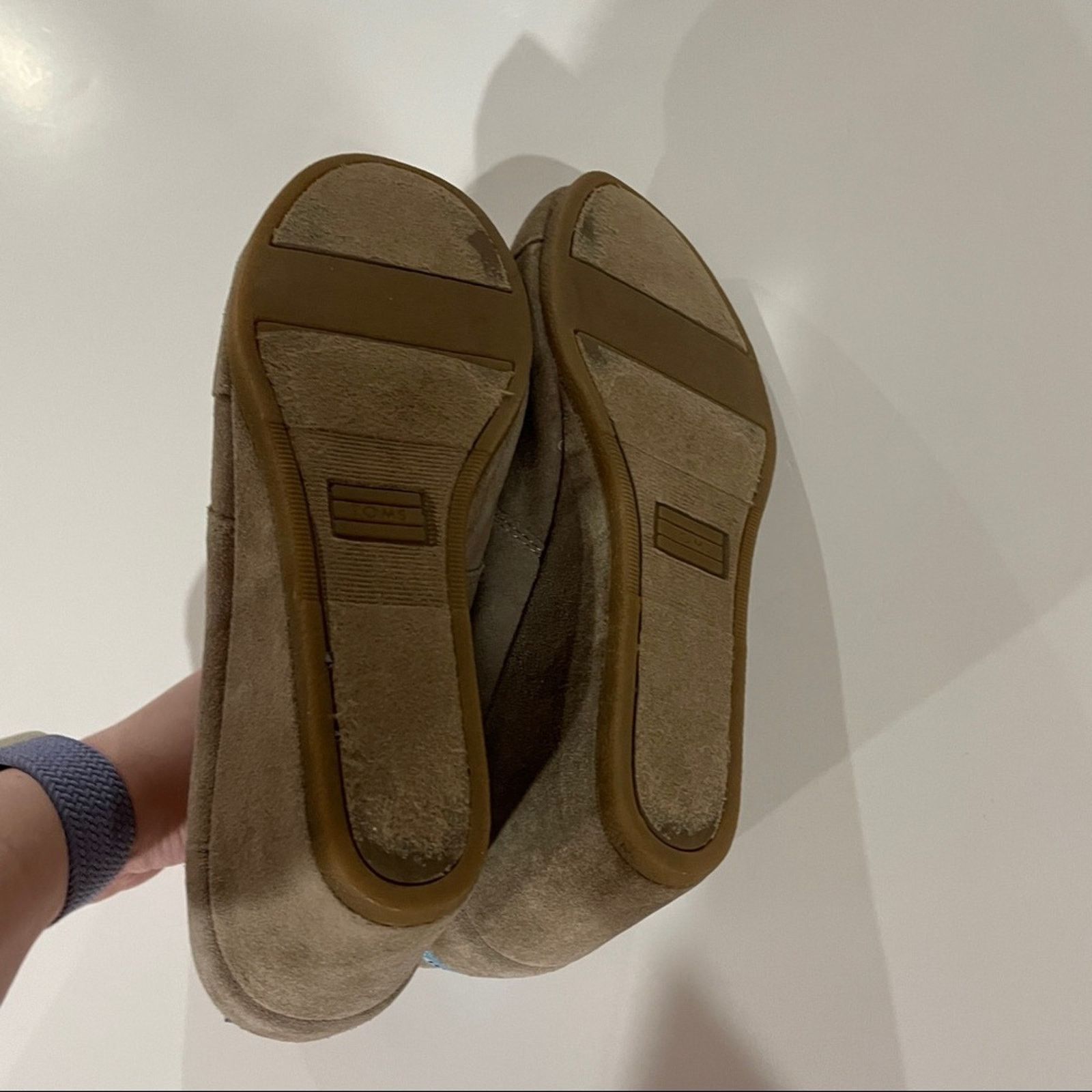 Toms Toms Desert Taupe Suede Wedge Heel Lace Up Booties Size 9 Size US 9 / IT 39 - 9 Thumbnail