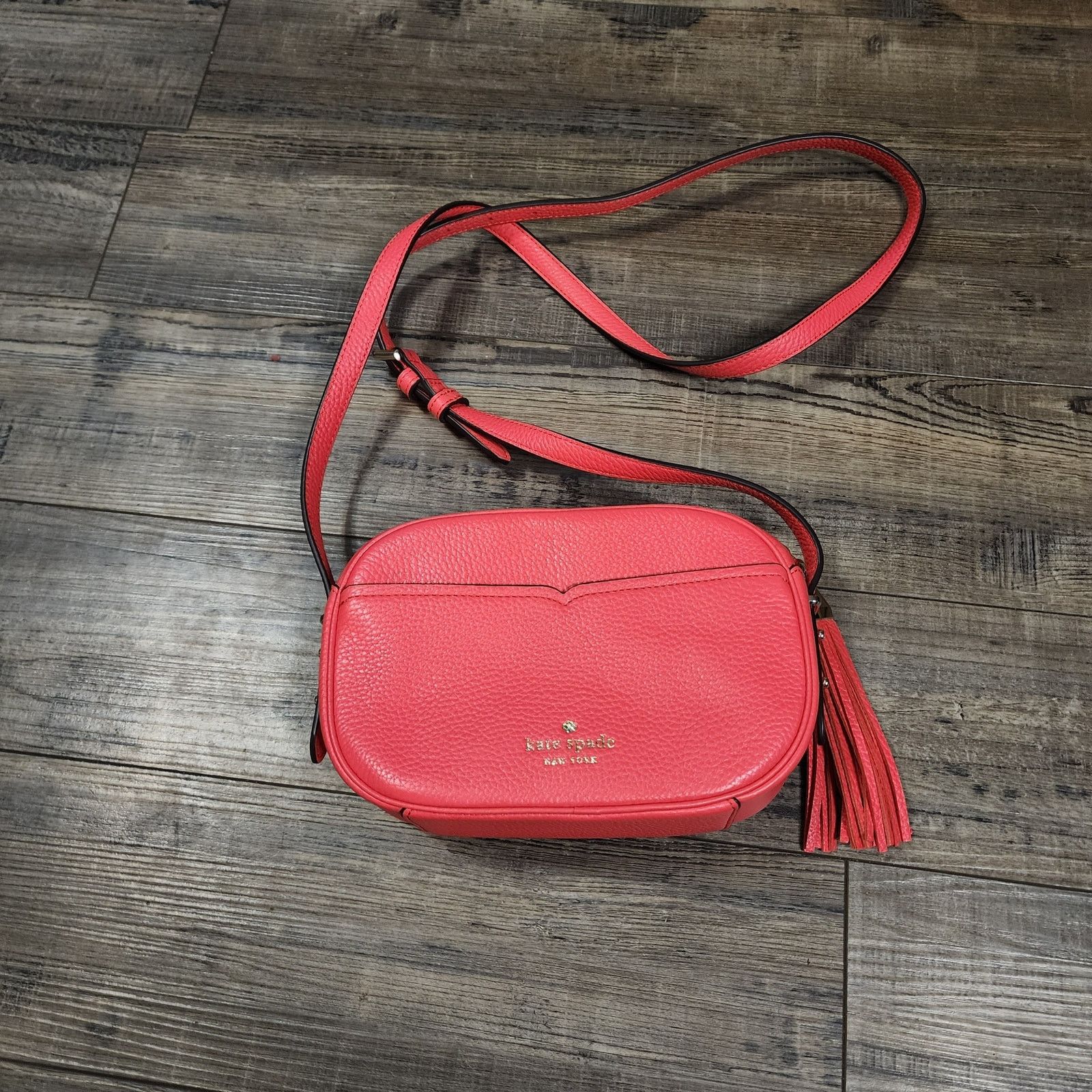 Kate Spade Kate Spade Kourtney Pebbled Leather Crossbody Coral Bag Size ONE SIZE - 6 Thumbnail