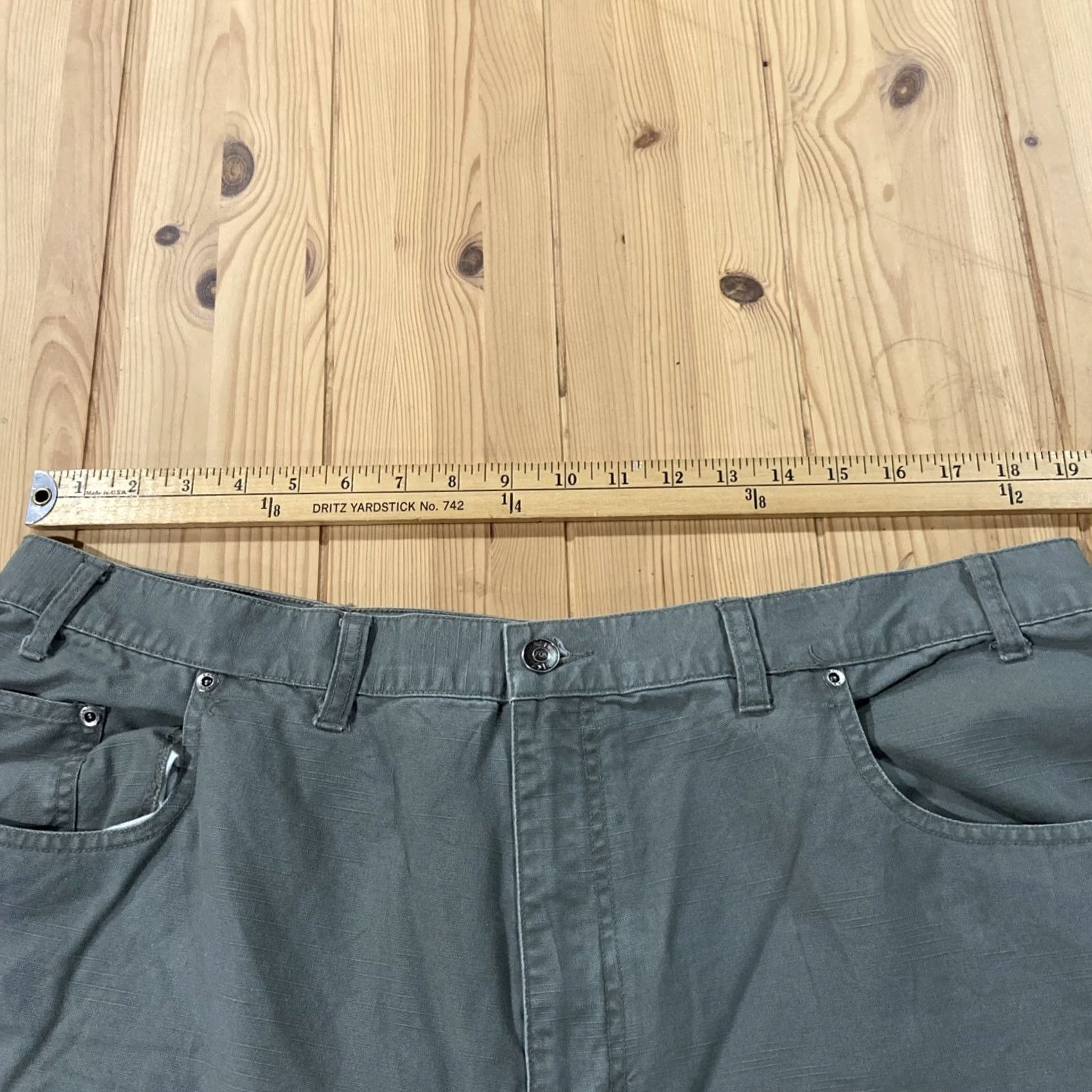 Quiksilver Quiksilver Edition QSE 42 Olive Green Baggy Pen Pocket Pants Corduroy 5-Pocket Men Regular Inseam 30 Size US 42 / EU 58 - 3 Thumbnail