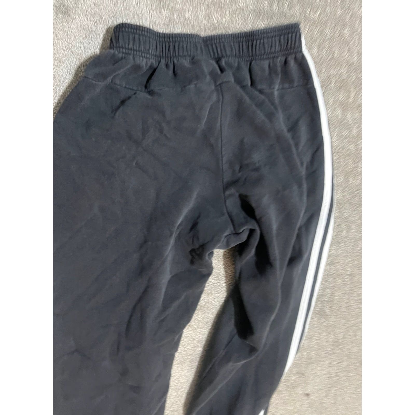 Adidas Adidas Black Sweatpants Solid White Logo Mens Small Fleece No Drawstring Clima Cool Activewear Pants Regular Inseam 24in Men Size US 29 - 5 Thumbnail