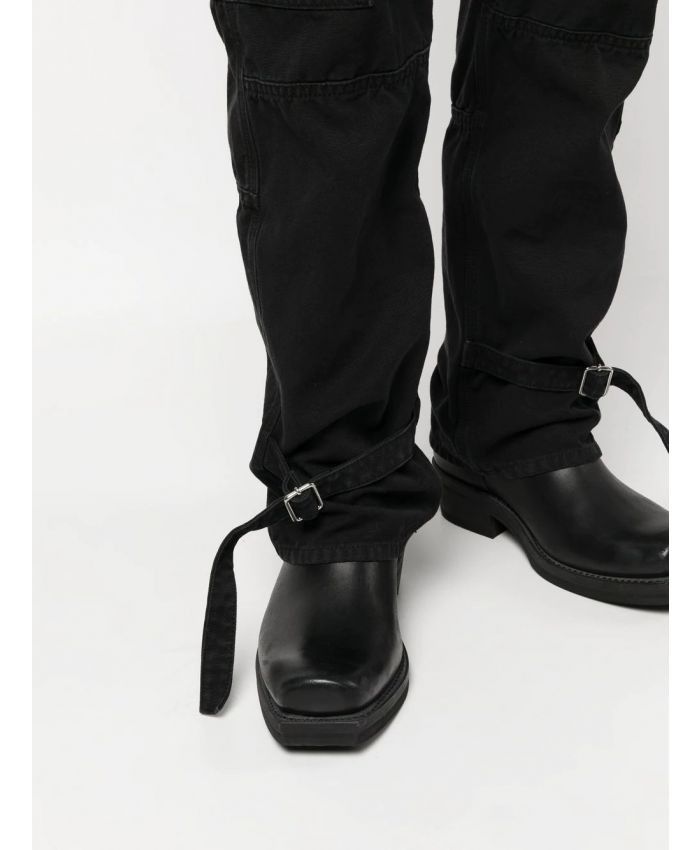 Off-White o1gr1nt1124 Wave Off Canvas Cargo Pant in Black Size US 28 / EU 44 - 5 Thumbnail