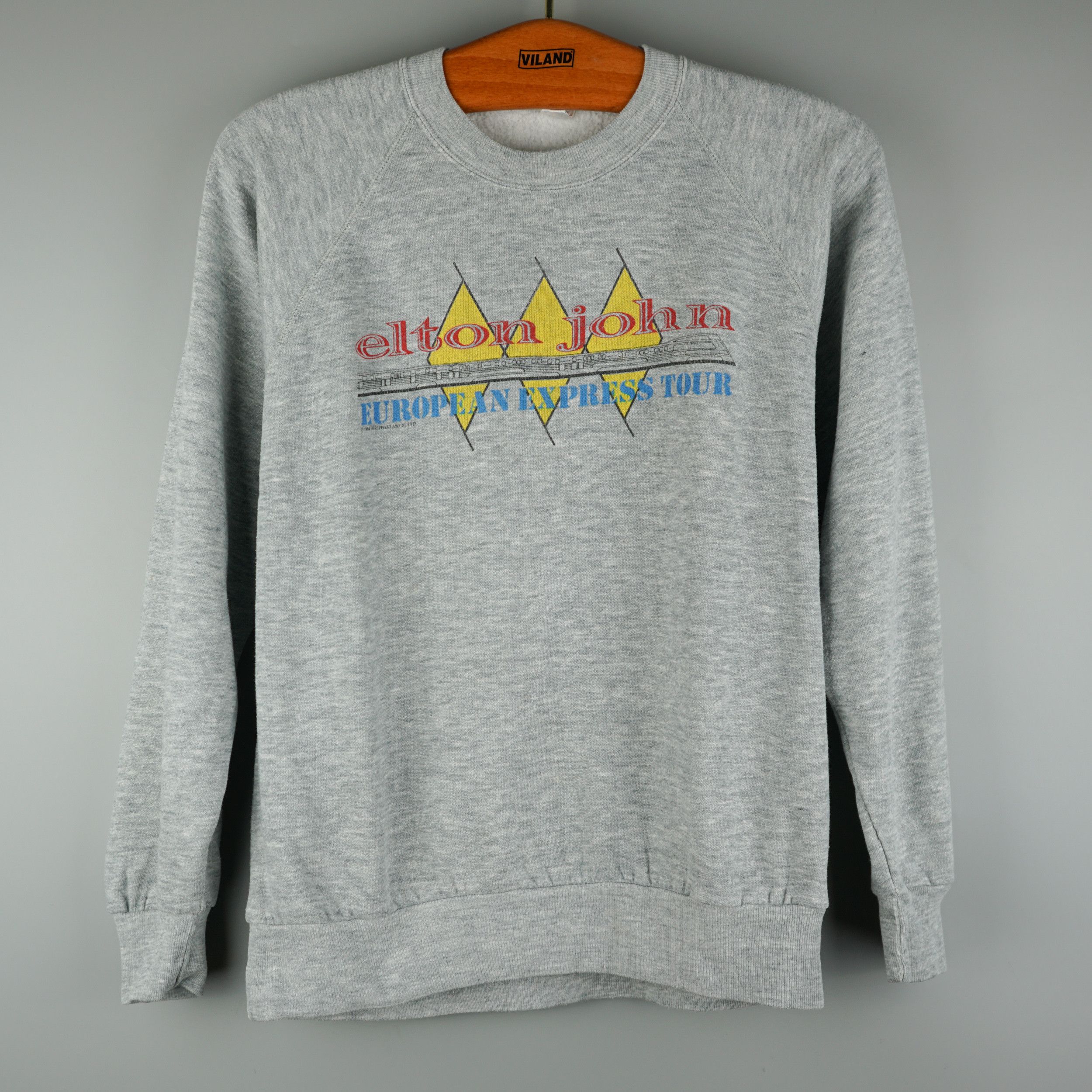 Band Tees × Vintage 1984 Elton John European Express Tour Sweatshirt Size US M / EU 48-50 / 2 - 1 Thumbnail