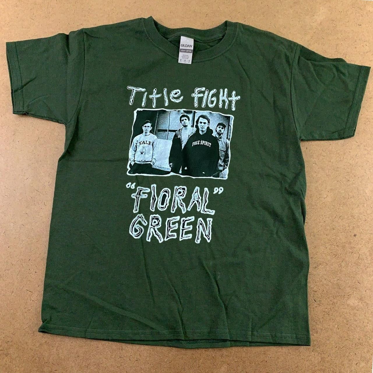 Band Tees Title Fight Floral Green Short Sleeve Tee Shirt Large Size US L / EU 52-54 / 3 - 2 Thumbnail