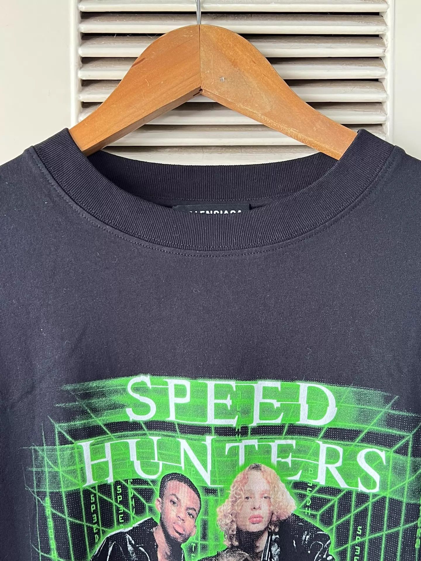 Balenciaga Balenciaga Speed Hunters T-Shirt XS Black Green Figure Print Size US XS / EU 42 / 0 - 3 Thumbnail