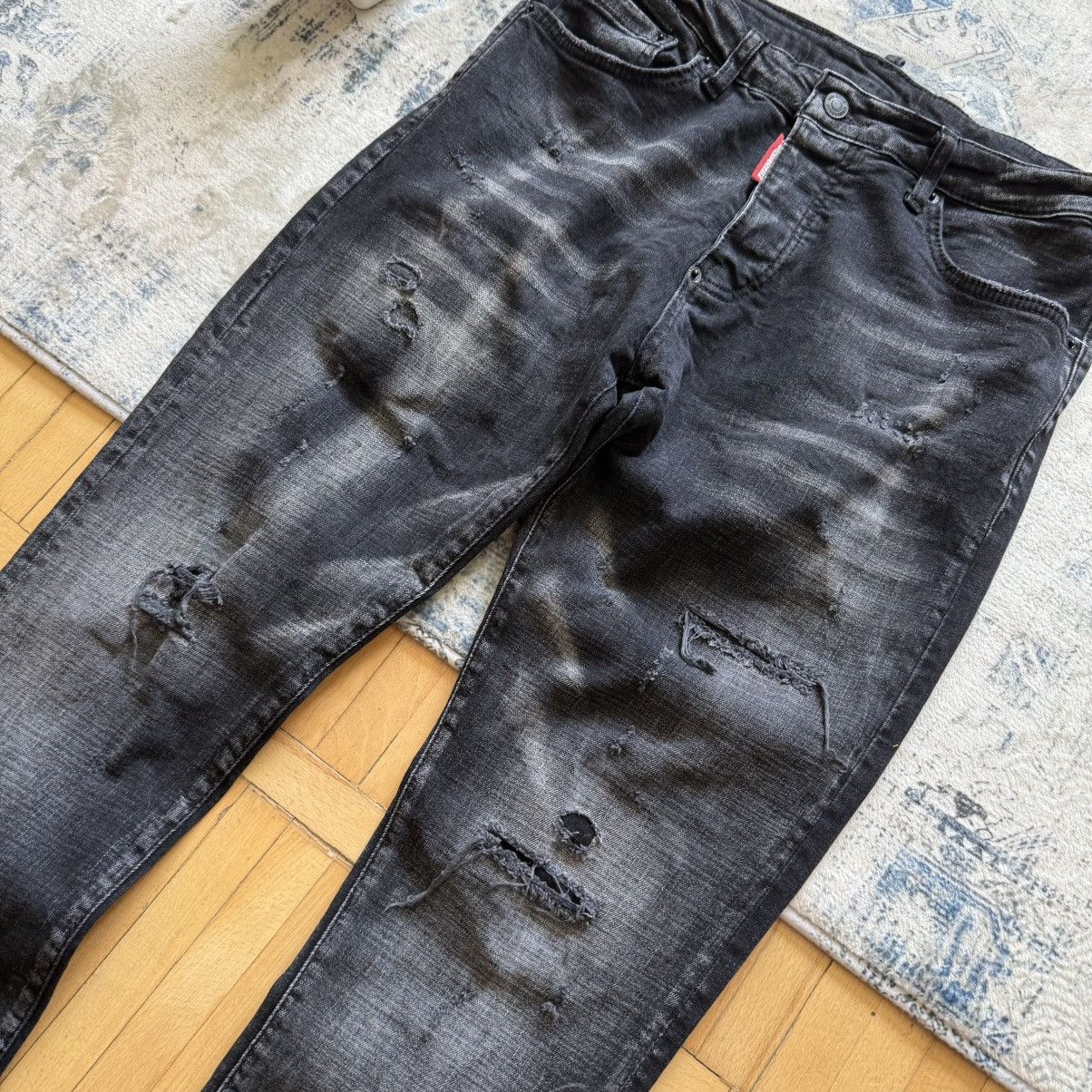 Dsquared2 📌 Crazy Dsquared2 Tidy Biker Jean Dean Caten Distressed Size US 32 / EU 48 - 3 Thumbnail