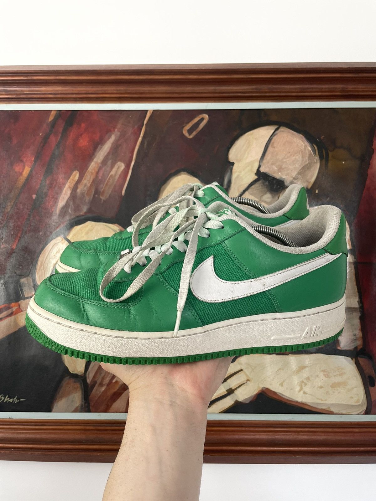 Nike Nike Air Force 1 Low AF1 Lucky Green Rare 🍀 Boston Celtics Size US 9.5 / EU 42-43 - 6 Thumbnail
