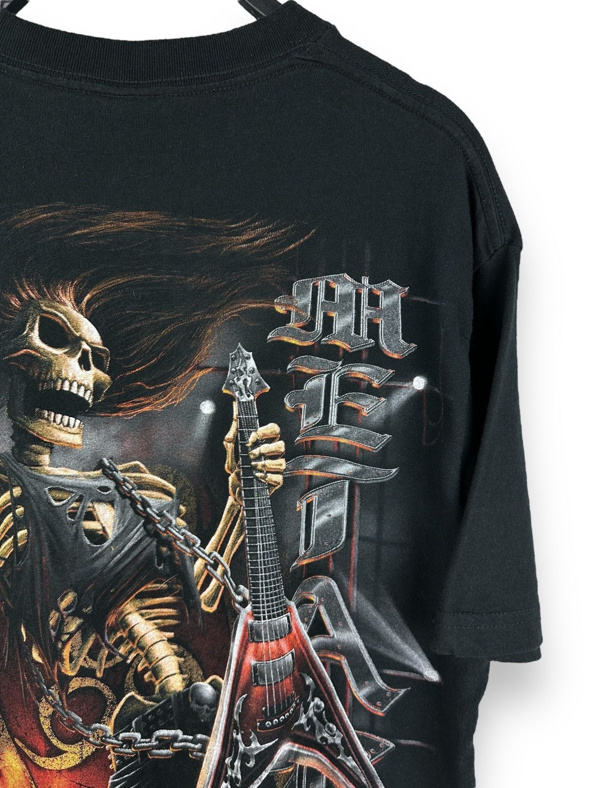 Other Vintage Rock Salute Skull Over Print Double Sided T-Shirt Size US L / EU 52-54 / 3 - 3 Thumbnail