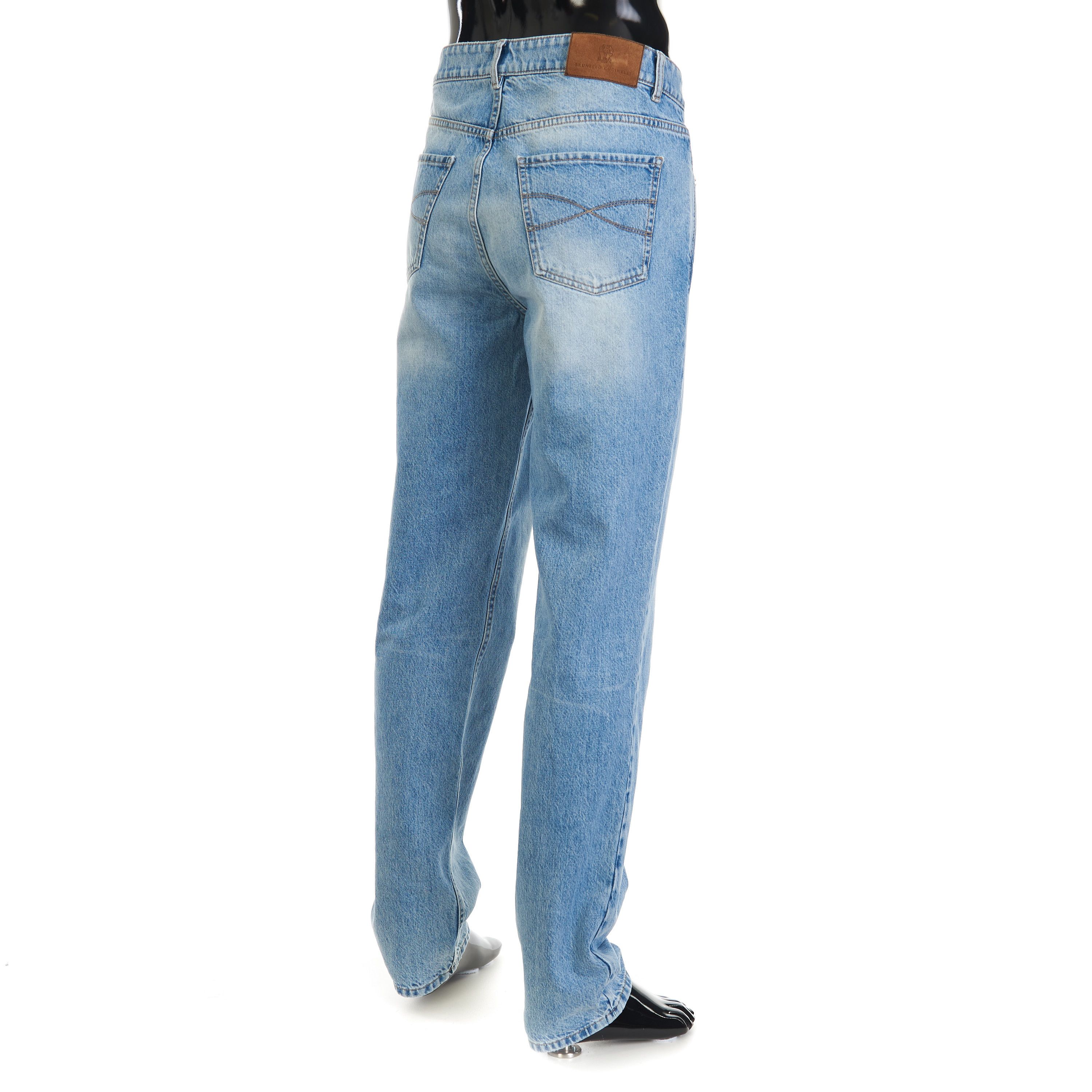 Brunello Cucinelli Blue Five-Pocket Trousers - Traditional Fit Cotton Denim Size US 36 / EU 52 - 5 Thumbnail