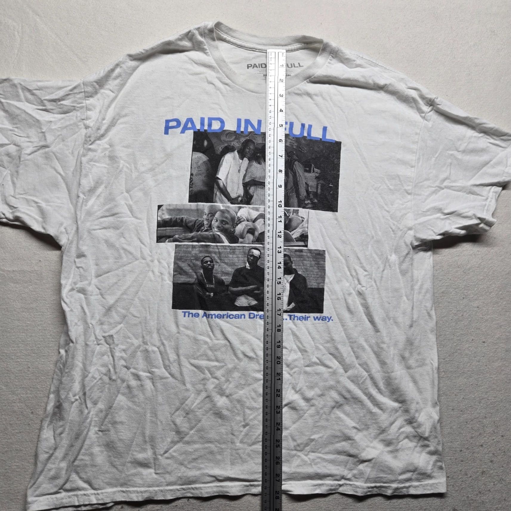 Vintage Paid in Full Shirt Men Adult Size 2X Crew Neck Short Sleeve White T-Shirt Movie Gangsta 90s Theme Merch Size US S / EU 44-46 / 1 - 6 Thumbnail