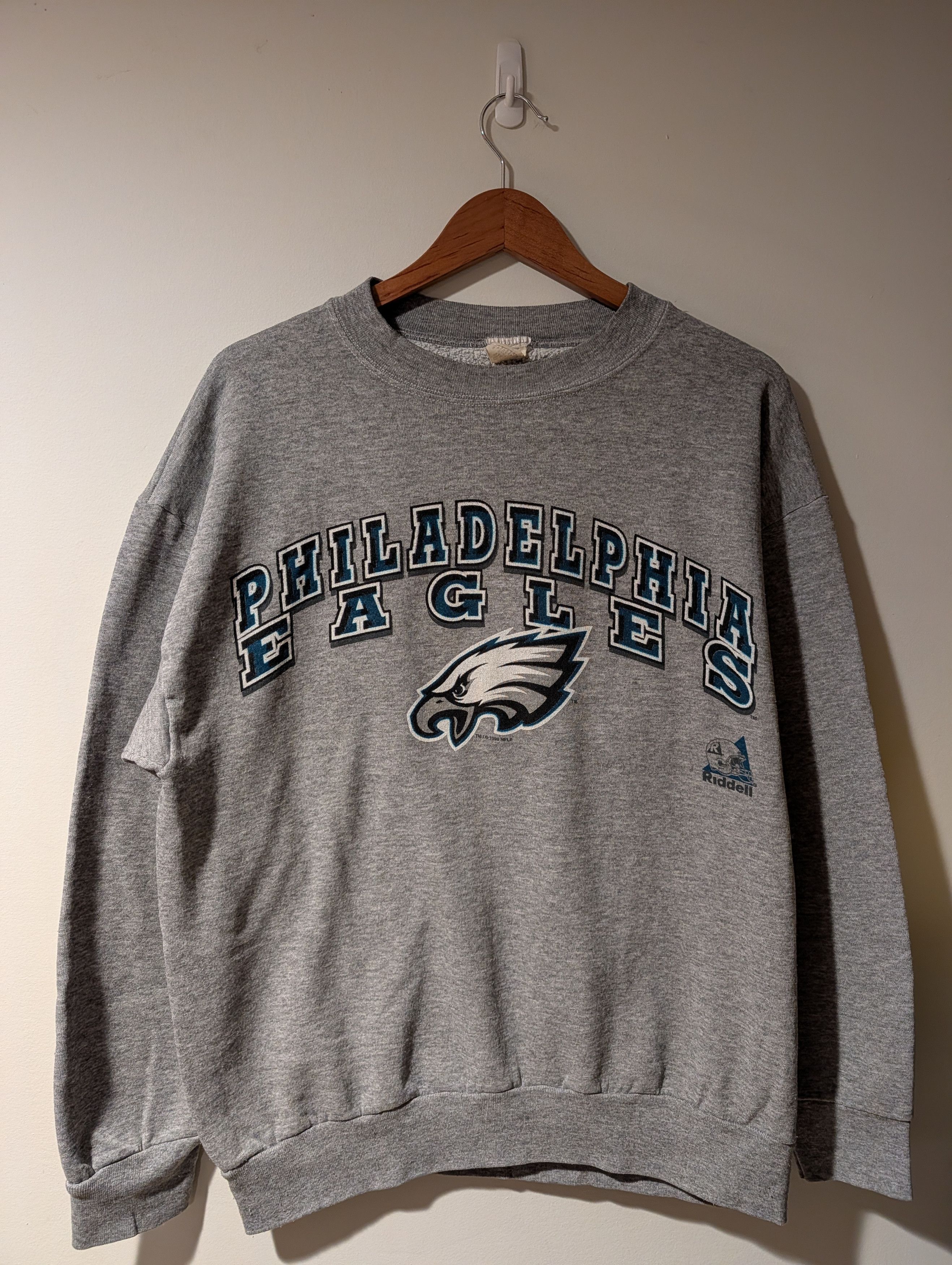 NFL Vintage 90s Philadelphia Eagles Riddell Crewneck NFL Size US L / EU 52-54 / 3 - 1 Thumbnail