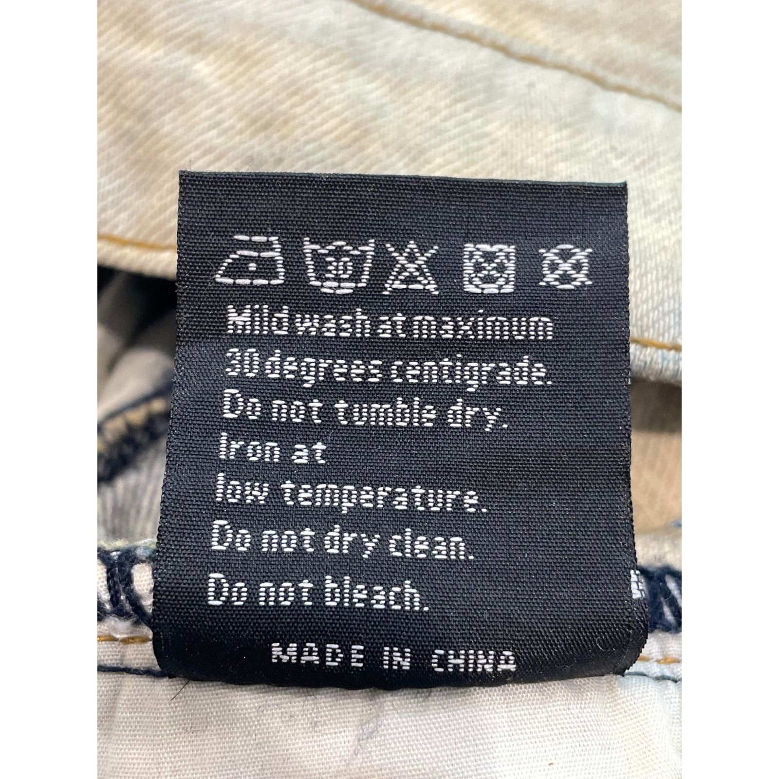 Who Decides War WDW Bleached Scripture Denim Dark Wash Jeans Size US 34 / EU 50 - 9 Thumbnail