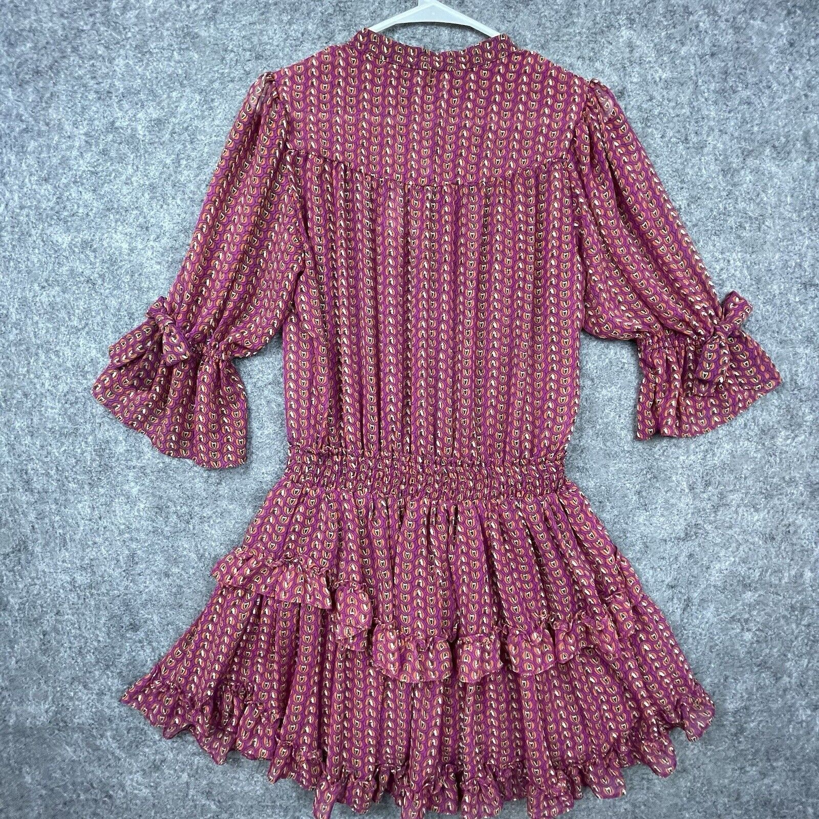 MISA Los Angeles MISA Los Angeles Dress Small Sheer Tiered Ruffle Bow Girly Size S / US 4 / IT 40 - 5 Thumbnail