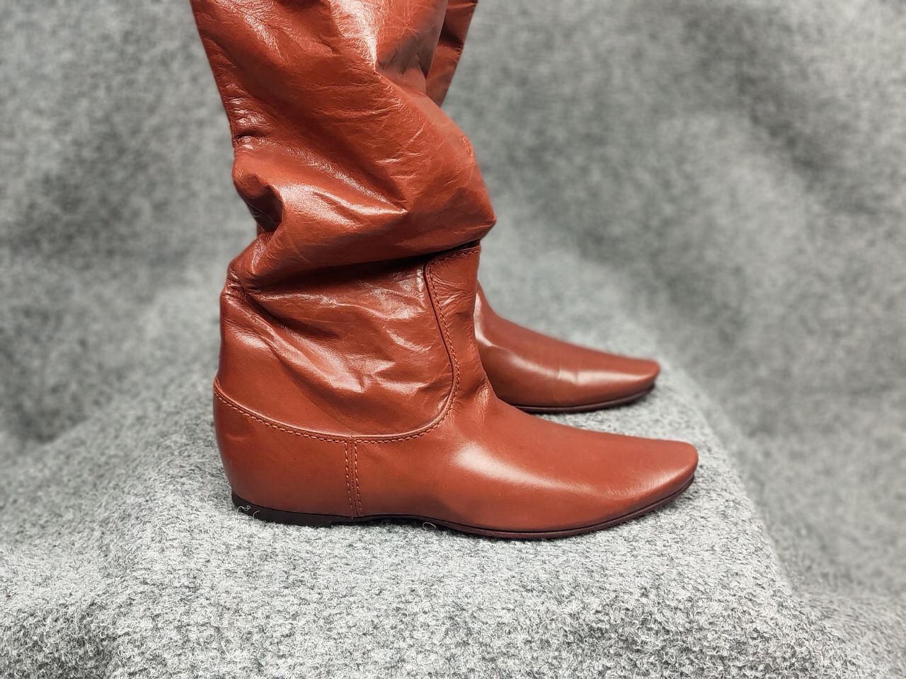 Bottega Veneta Rare Bottega Veneta High Riding Brown leather Light Boots Size US 6 / IT 36 - 7 Thumbnail
