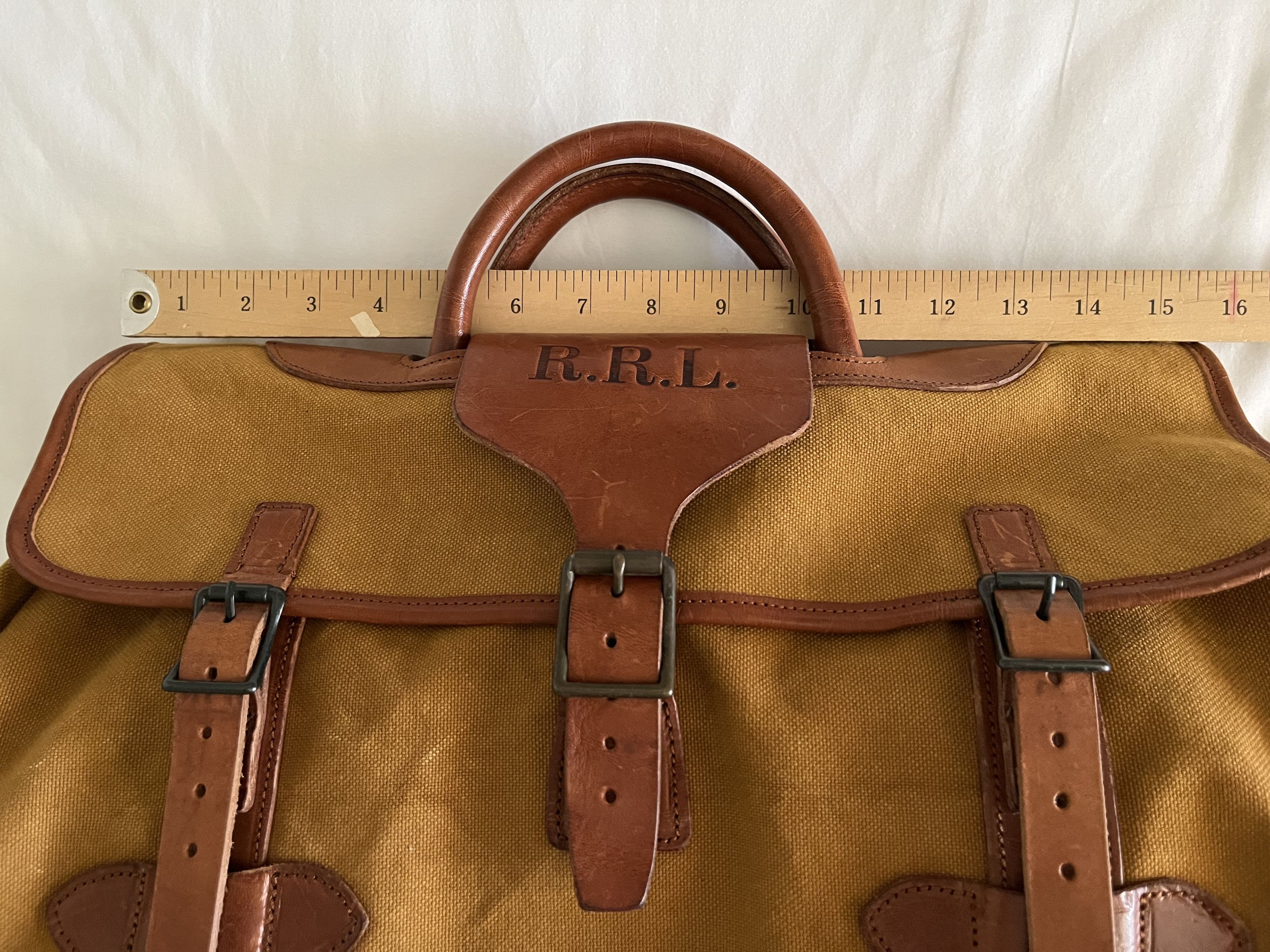 RRL Ralph Lauren Vintage RRL Canvas/Leather Shoulder Bag Size 26 - 14 Thumbnail