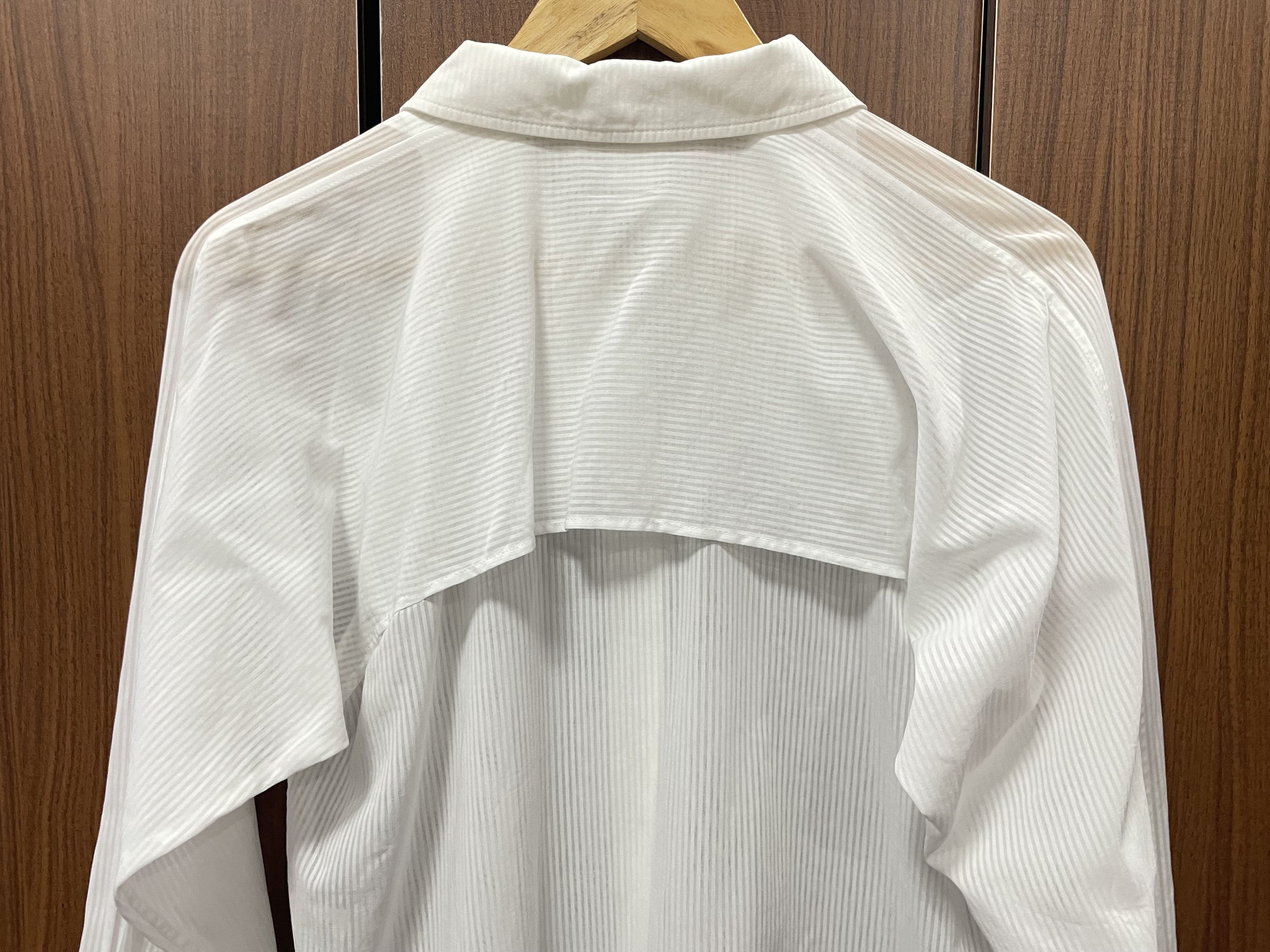 Hermes × Maison Margiela Hermes - Margiela - Striped Button Up Longsleeve Polo Size XS / US 0-2 / IT 36-38 - 10 Thumbnail