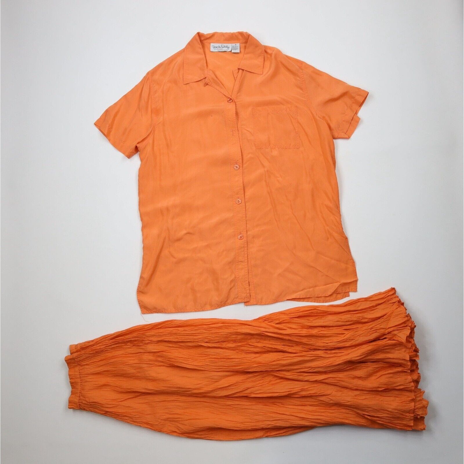 Diane von Furstenberg × Vintage Vintage 90s Diane von Furstenberg Silk Skirt Set Size M / US 6-8 / IT 42-44 - 1 Thumbnail
