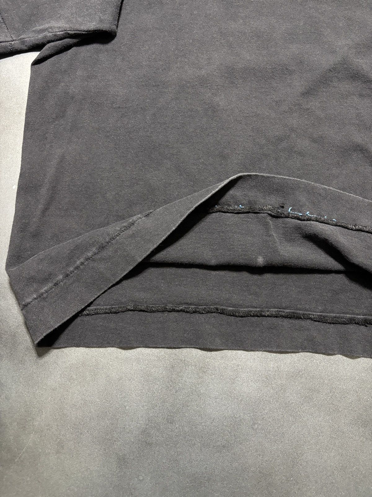 Vintage Hemmed Vintage Blank T-Shirt 1990s Black T-Shirt Cropped BVD Size US S / EU 44-46 / 1 - 6 Thumbnail