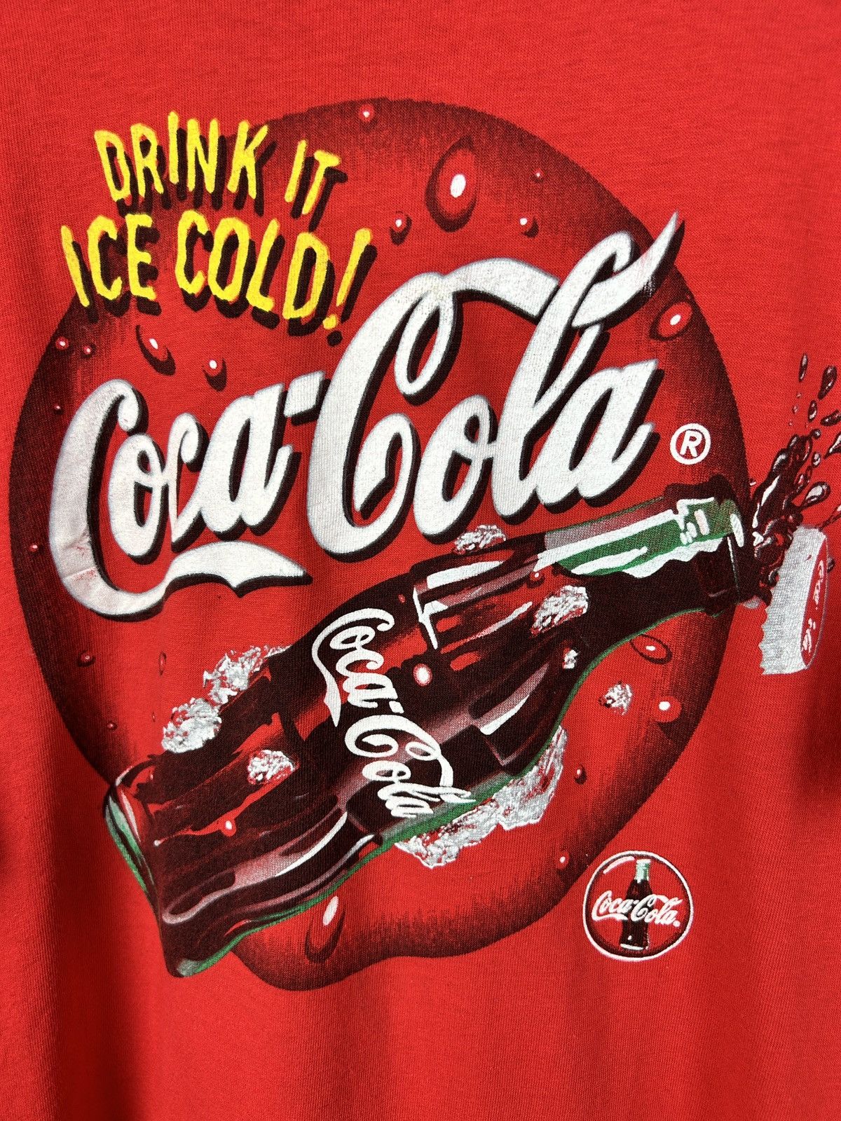 Coca Cola 90s Vintage Ice Cold Coca Cola Promo T-Shirt Size US L / EU 52-54 / 3 - 2 Thumbnail