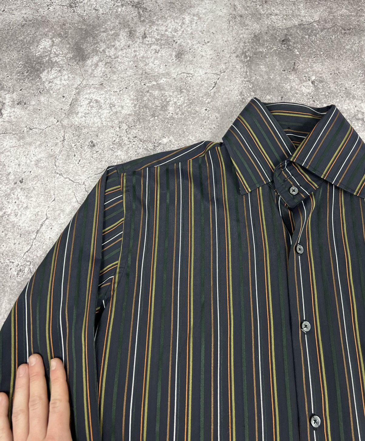 Dolce & Gabbana Vintage Dolce & Gabbana Striped Button Up Shirt Long Sleeve Size US XL / EU 56 / 4 - 5 Thumbnail