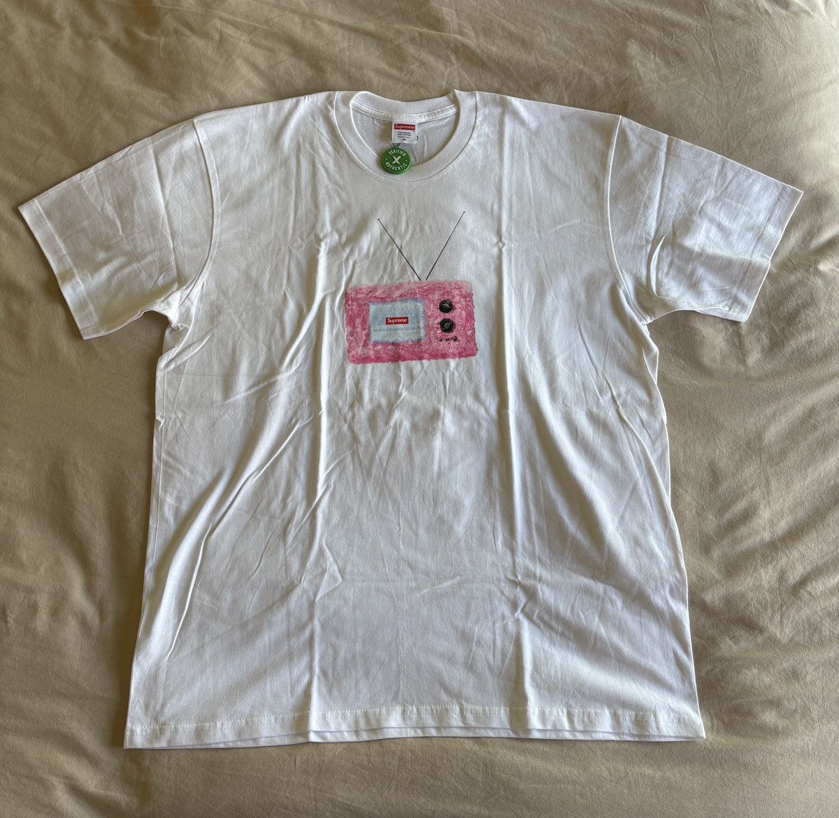 Supreme Supreme TV Tee White Size US XL / EU 56 / 4 - 1 Thumbnail