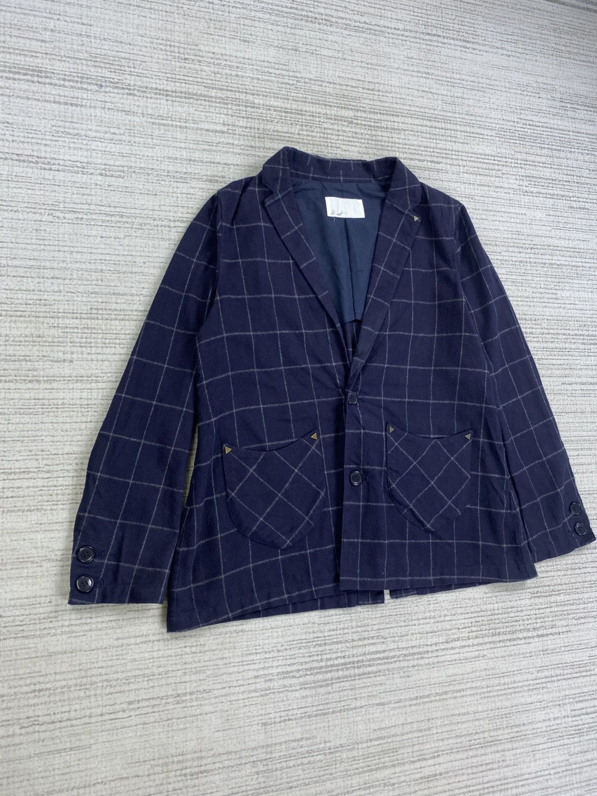 Issey Miyake × Ne-Net × Vintage Vintage Ne-Net By Issey Miyake Checked Blazer Jacket Size S / US 4 / IT 40 - 3 Thumbnail
