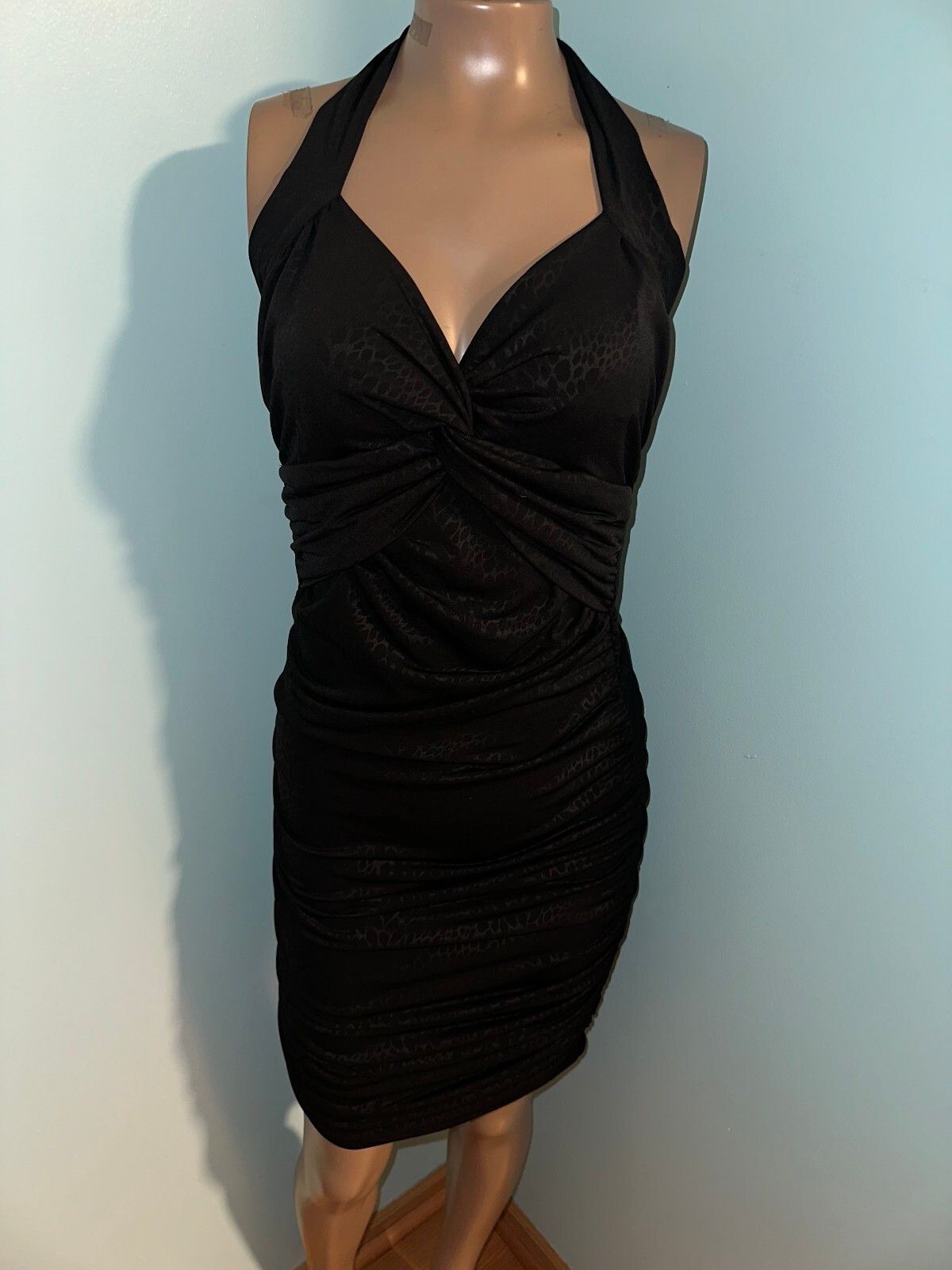 bebe bodycon halter dress Bee Line by Billionaire Boys Club Women's Black Ruched Party Y2K S Bodycon maxi