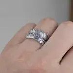 Jewelry × Sterling Silver S925 Silver Feather ring Size ONE SIZE - 3 Thumbnail