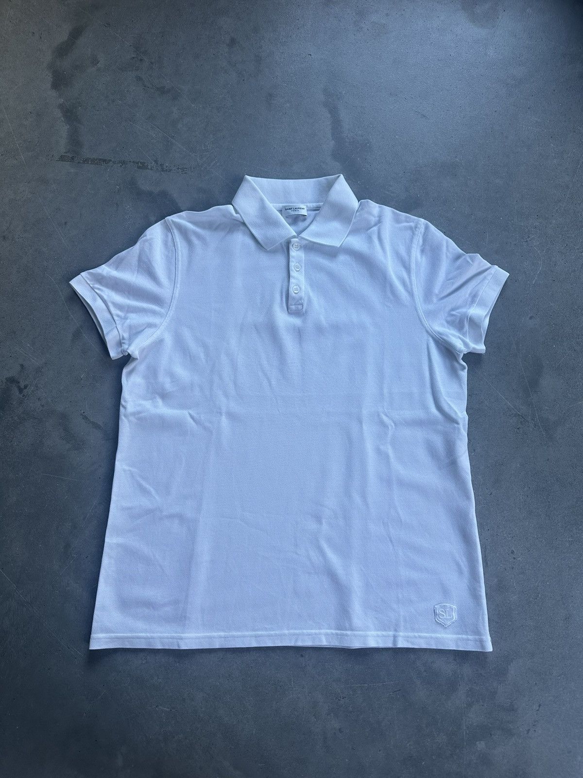 Saint Laurent Paris Saint Laurent white polo hedi slimane universite vacarello Size US L / EU 52-54 / 3 - 1 Thumbnail