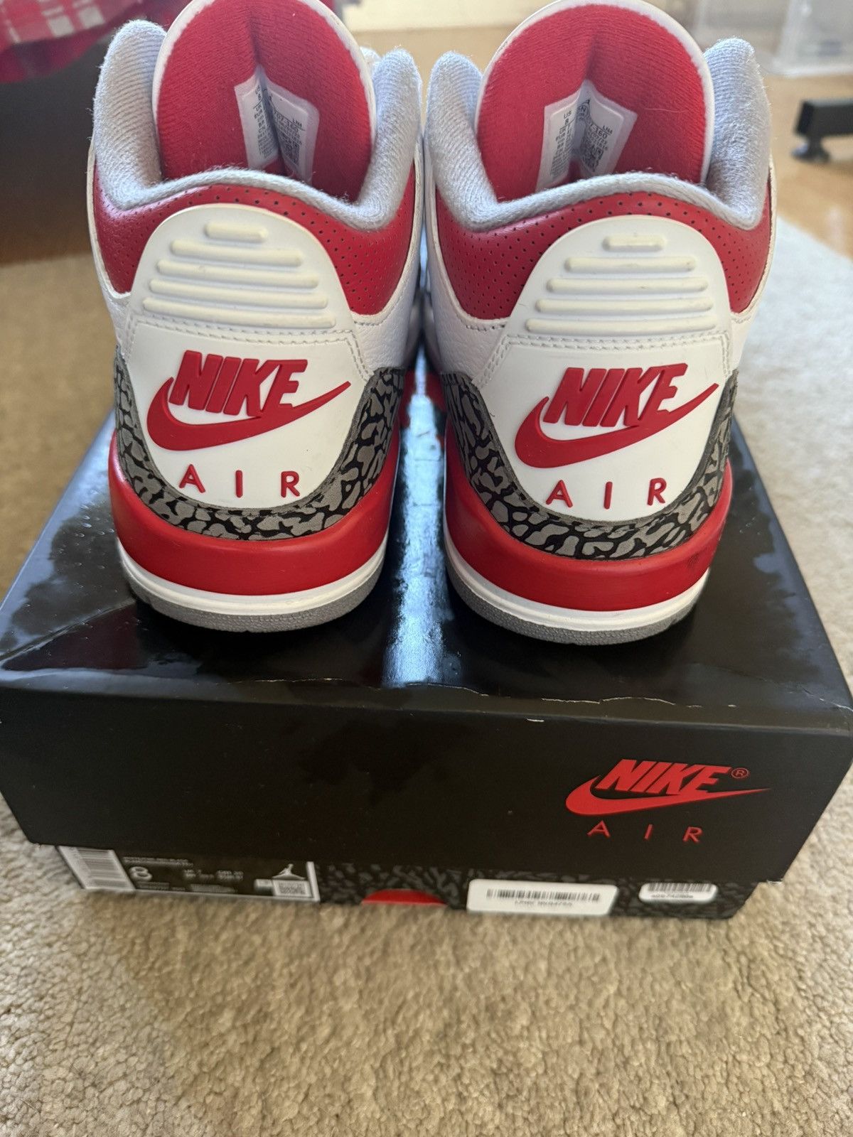 Jordan Brand Jordan 3 Fire Red 2022 Size US 8 / EU 41 - 7 Thumbnail