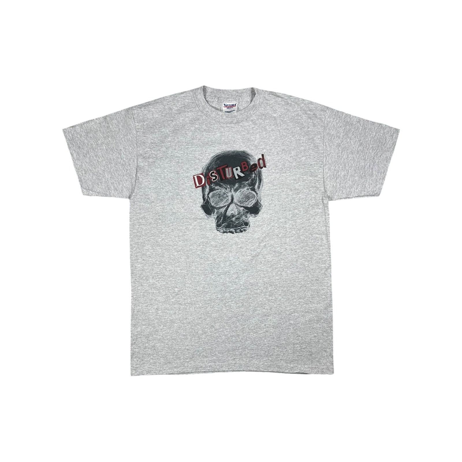 Band Tees × Vintage Vintage Y2K Disturbed skull band tee (L) Size US L / EU 52-54 / 3 - 1 Thumbnail