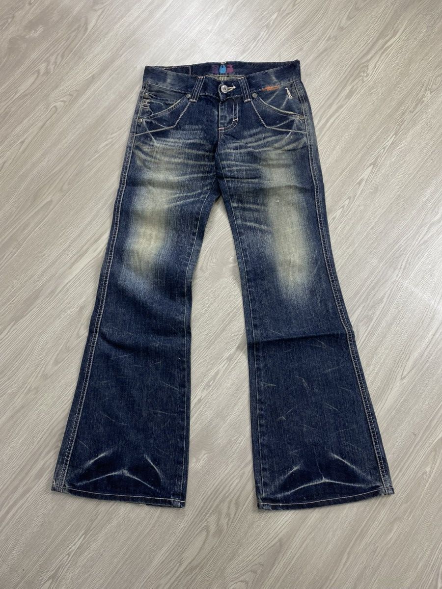 If Six Was Nine 2000s Edwin V-Cut Mudwashed Flared Denim Archive