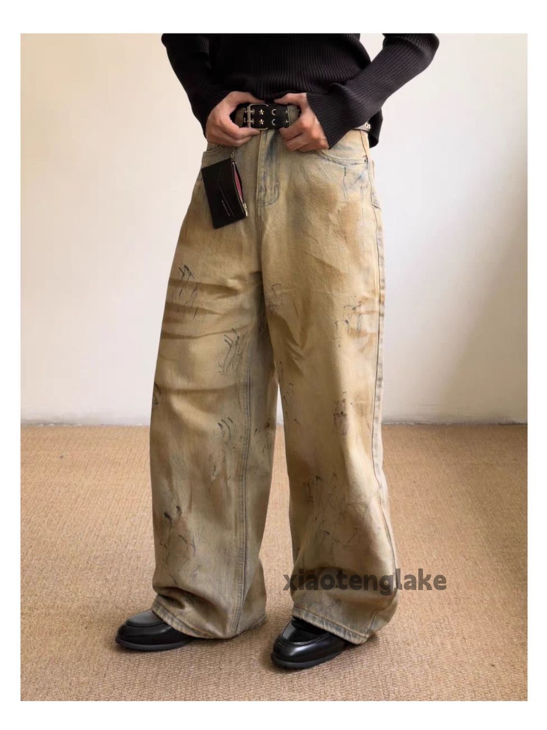 Jean ltx vintage washed faded punk grunge stain paint jeans Size US 26 / EU 42 - 2 Thumbnail