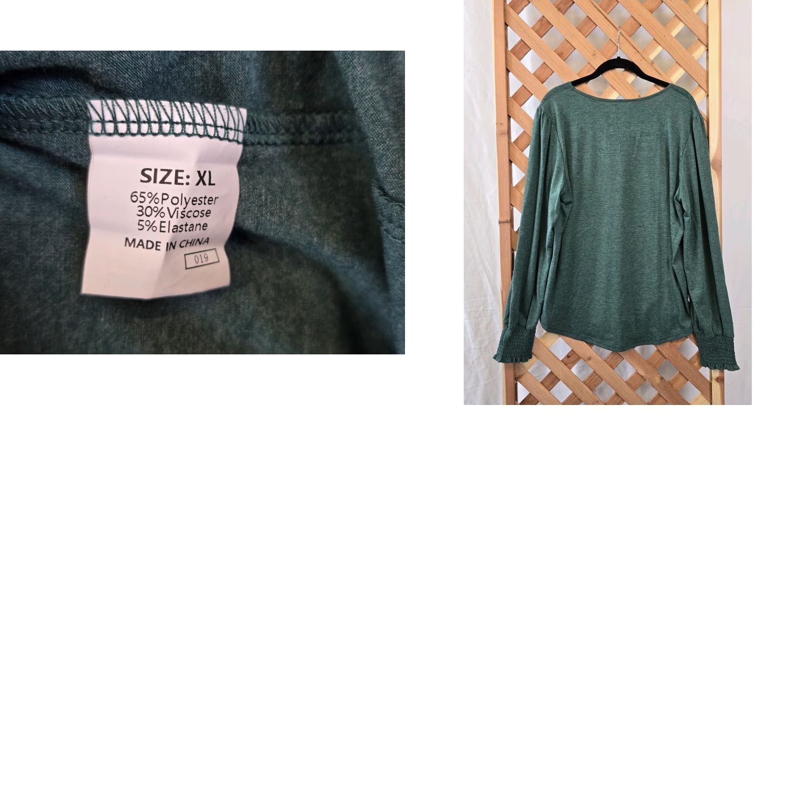 Vintage Dokotoo Blouse - V-Neck Long Sleeve - Green - XL - Womens - Shirt - Casual - NWT Size XL / US 12-14 / IT 48-50 - 9 Thumbnail