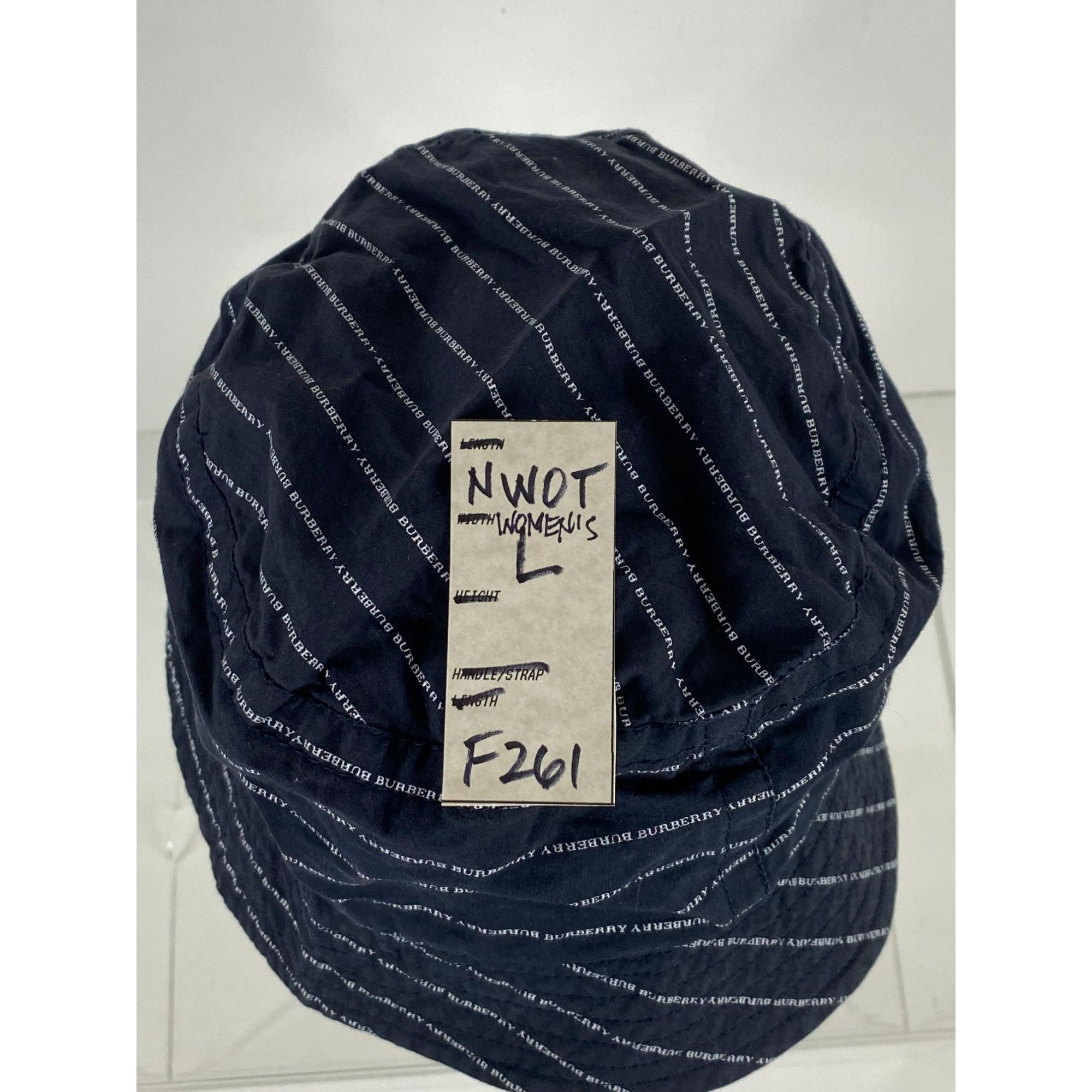 Burberry Burberry London Repeated Spell Out "Burberry" Bucket Hat L W Size ONE SIZE - 8 Thumbnail