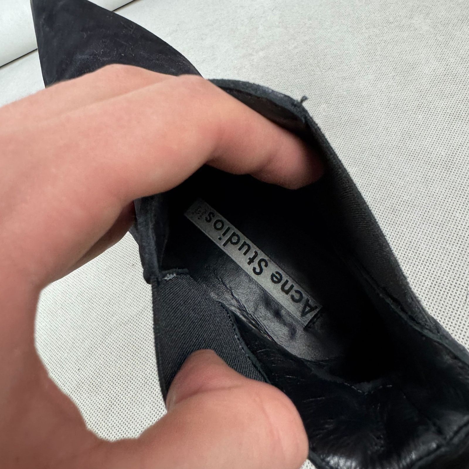 Acne Studios × Japanese Brand Acne Studios Jensen Womens Black Leather Pull On Ankle Boots Size US 4 / IT 34 - 12 Thumbnail