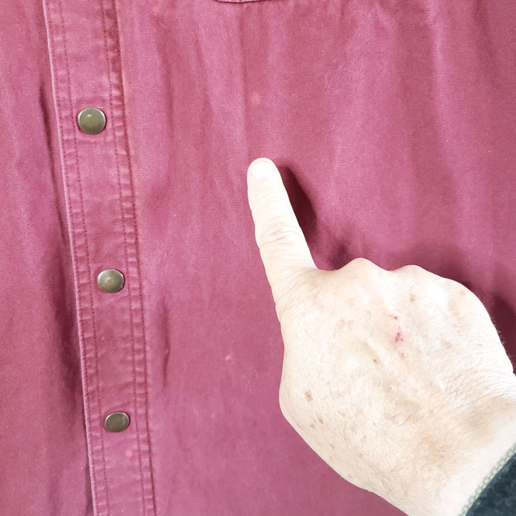Faded Glory VINTAGE Faded Glory Flannel Lined Canvas Shirt Barn Jacket Mens L 42/44 Red Plaid Cotton Shell Snap Front Size US L / EU 52-54 / 3 - 6 Thumbnail